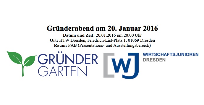 Gründerabend WJ und Gründergarten Dresden
