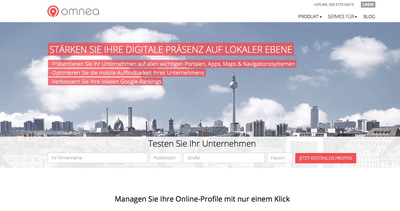 omnea Online-Profil-Management